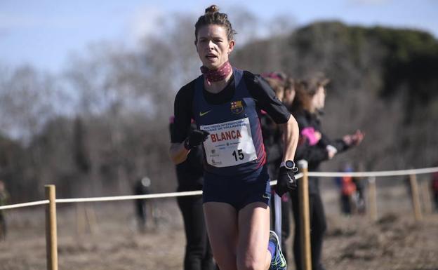 Blanca Fernández, en el Cross de Valladolid.