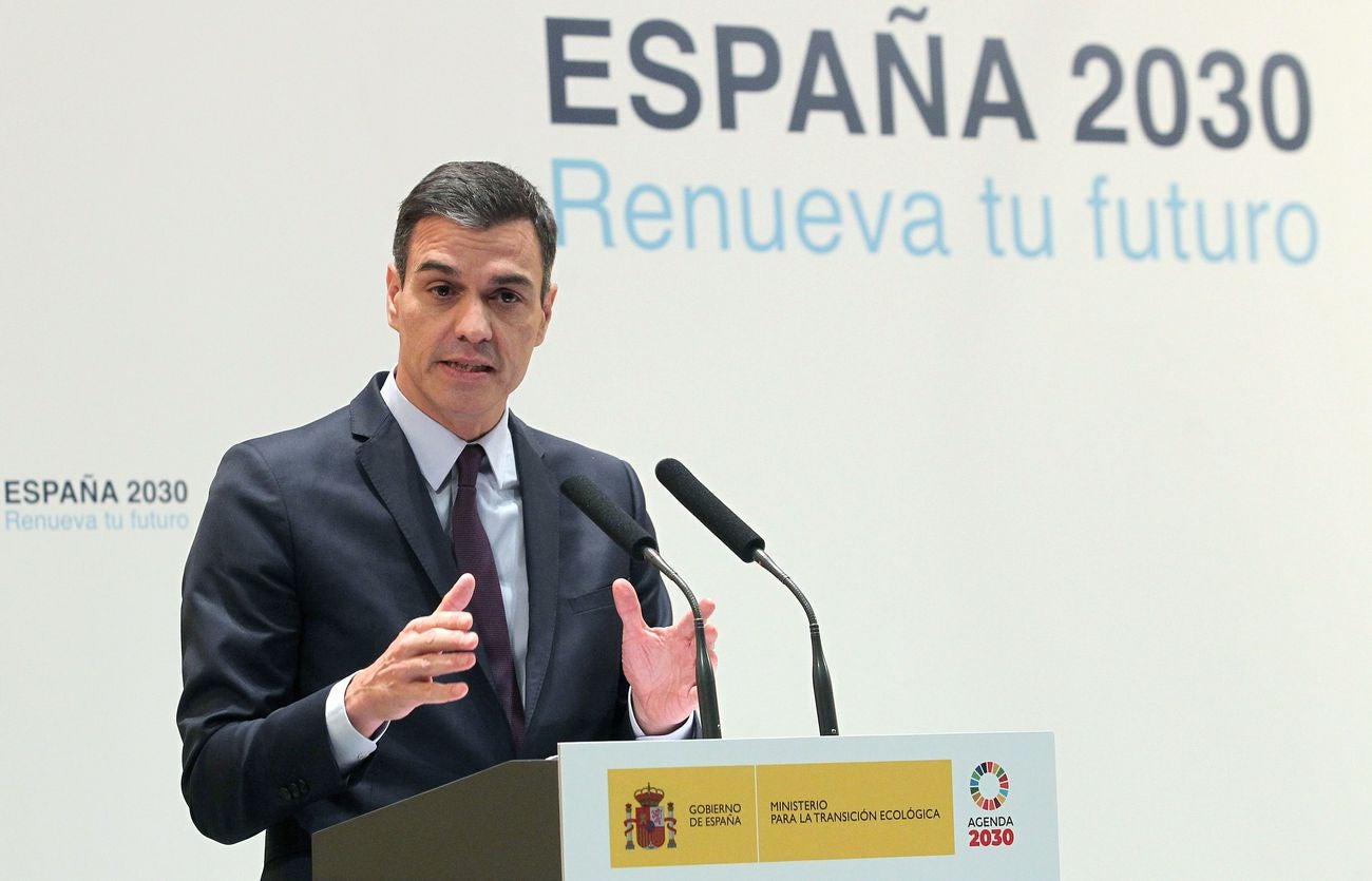 El presidente del Gobierno, Pedro Sánchez, presenta el marco 'Energía y Clima', que incluye el anteproyecto de Ley de cambio Climático, el borrador del Plan Nacional Integrado de Energía y Clima y la Estrategia de Transición Justa.