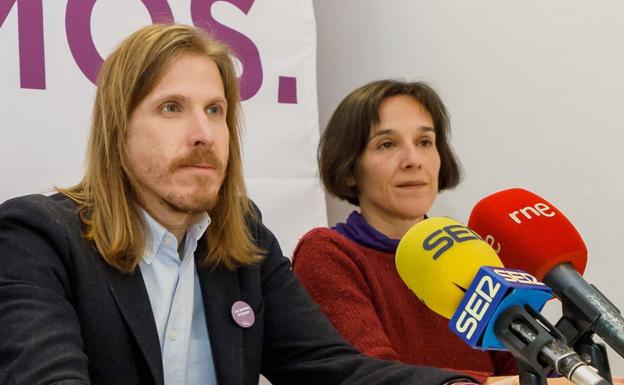 Pablo Fernández, este jueves, durante su comparecencia