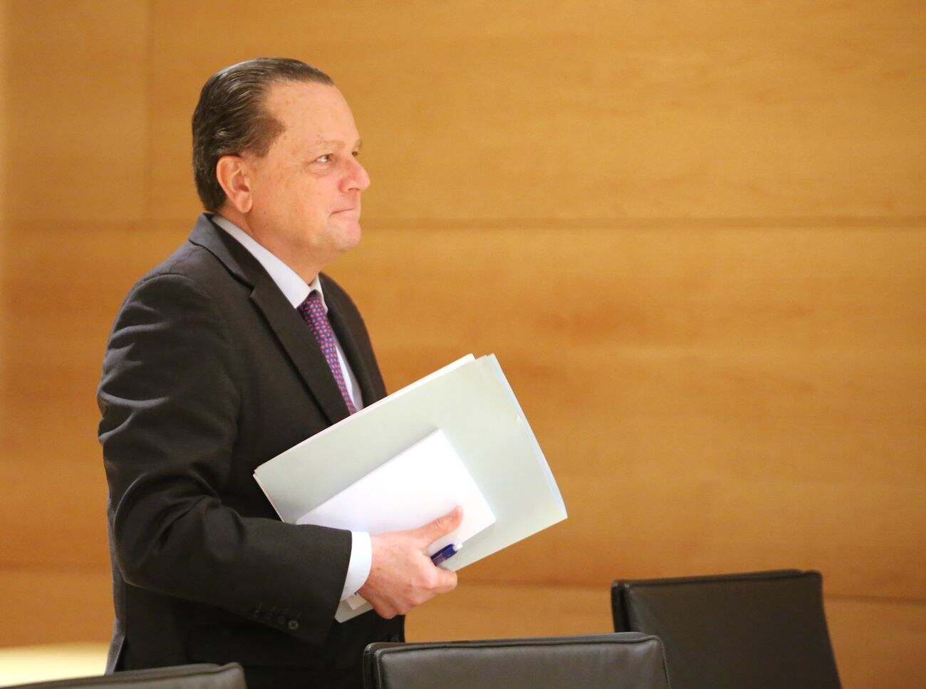 El presidente del Consejo de Cuentas, Mario Amilivia, en el debate y votación del Plan Anual de Fiscalizaciones del Consejo de Cuentas de Castilla y León para el ejercicio 2019