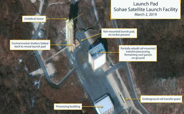 La estación de lanzamiento de satélites de Sohae.