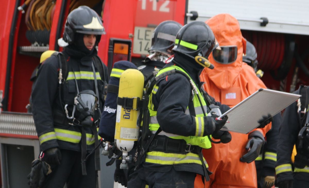 Fotos: Simulacro de los Bomberos de León