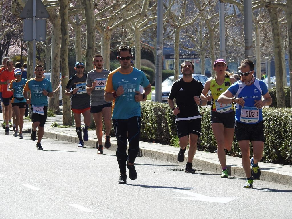 Las calles de León han acogido en la jornada dominical y con una gran participación su tradicional 'Media maratón'. La jornada se ha visto acompañada por el buen tiempo.