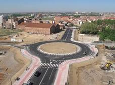 Vista aérea de la Avenida de Palencia, en el momento en que comenzaron las obras. 