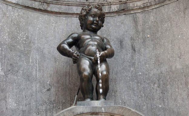 El famoso 'Manneken Pis´de Bruselas.