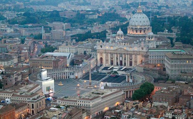 Vista aérea del Vaticano.