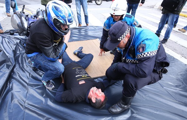 Fotos: Simulacro de accidente laboral en Ponferrada