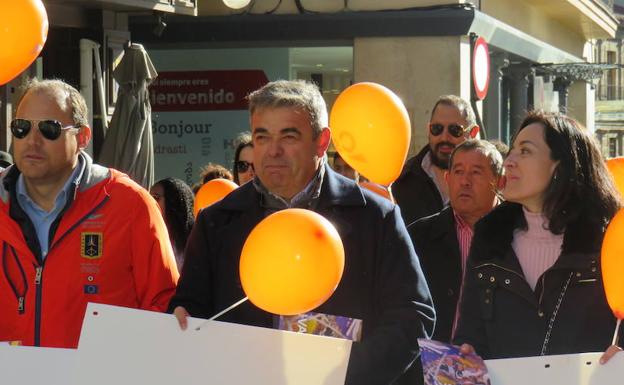 Justo Fernandez, durante el cierre de campaña. 