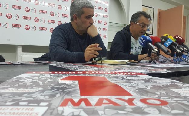 CCOO y UGT llaman a la participación el 1 de Mayo. 