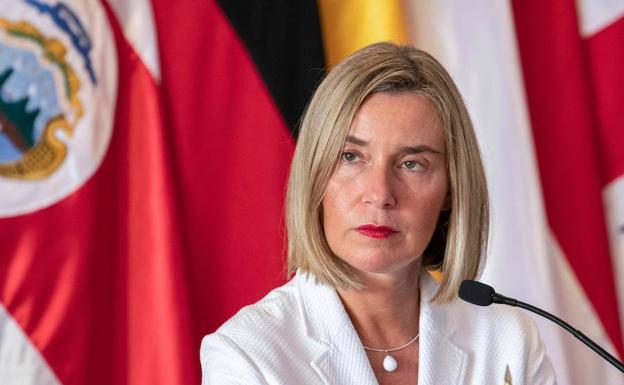 Federica Mogherini, alta representane de la UE para la Política Exterior.