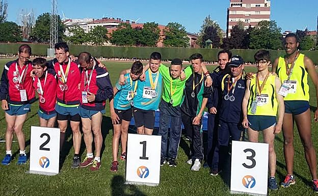 El atletismo de Asprona-León logra grandes éxitos en Palencia