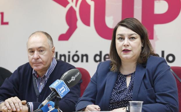 López Sendino y Seila Fernández durante la rueda de prensa de este lunes.