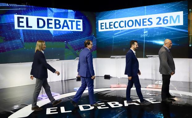 Galería. Imágenes del debate realizado este martes por los candidatos a la Junta.