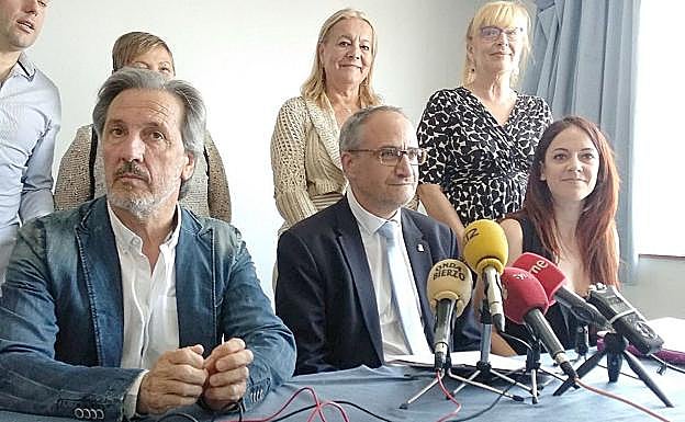 Un instante de la rueda de prensa de este lunes.