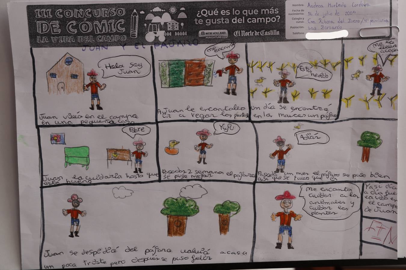 Fotos: Trabajos de 4º de Primaria en la modalidad de cómic del III Concurso de Dibujo y Cómic &#039;La vida del campo&#039;