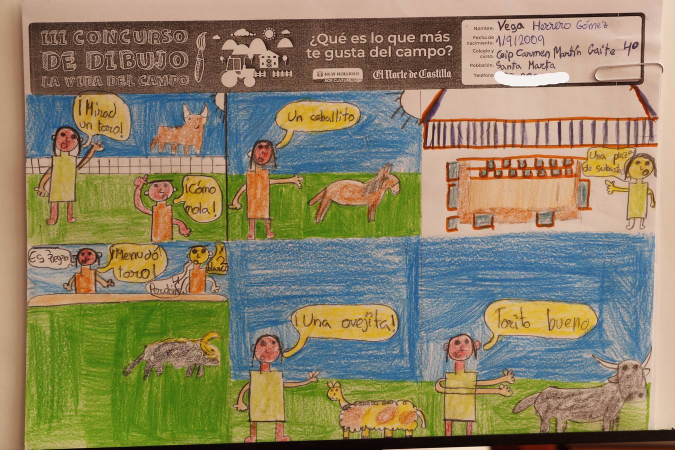 Fotos: Trabajos de 4º de Primaria en la modalidad de cómic del III Concurso de Dibujo y Cómic &#039;La vida del campo&#039;