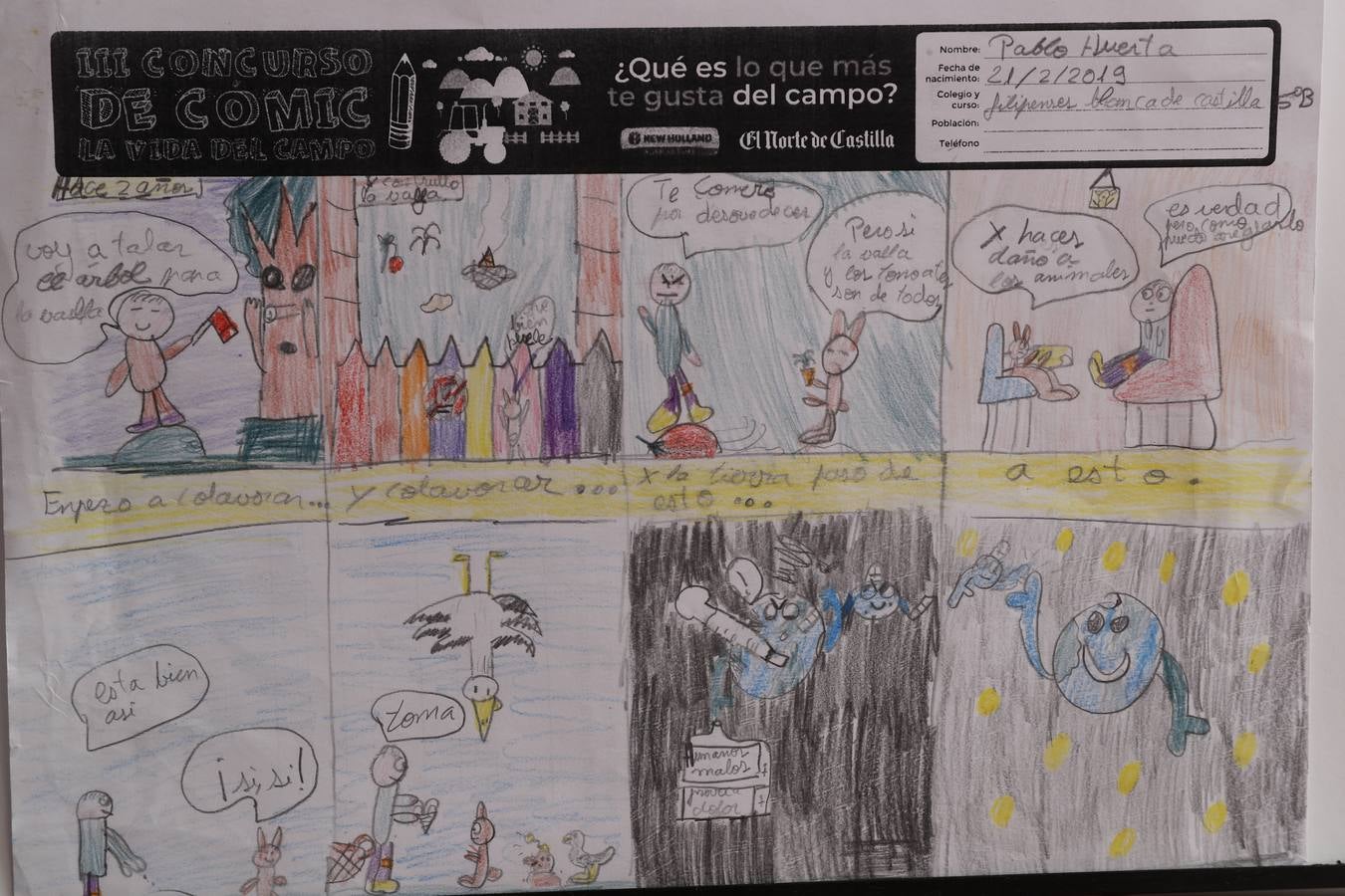 Fotos: Trabajos de 5º de Primaria en la modalidad de cómic del III Concurso de Dibujo y Cómic &#039;La vida del campo