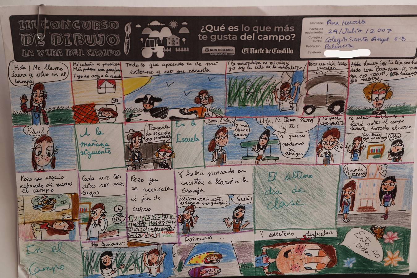 Fotos: Trabajos de 6º de Primaria en la modalidad de cómic del III Concurso de Dibujo y Cómic &#039;La vida del campo&#039;