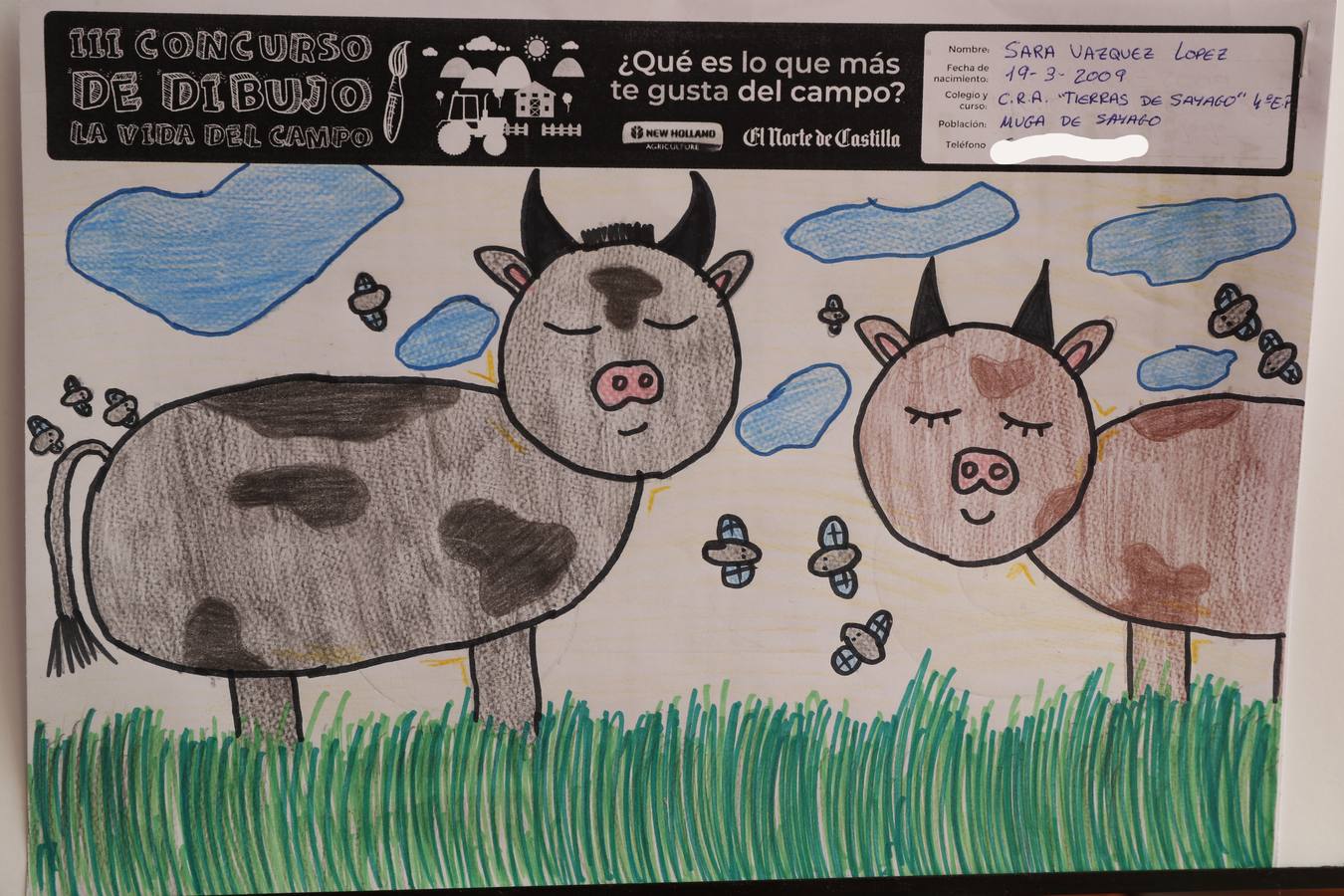 Fotos: Trabajos de 4º de Primaria en la modalidad de dibujo del III Concurso de Dibujo y Cómic &#039;La vida del campo&#039;