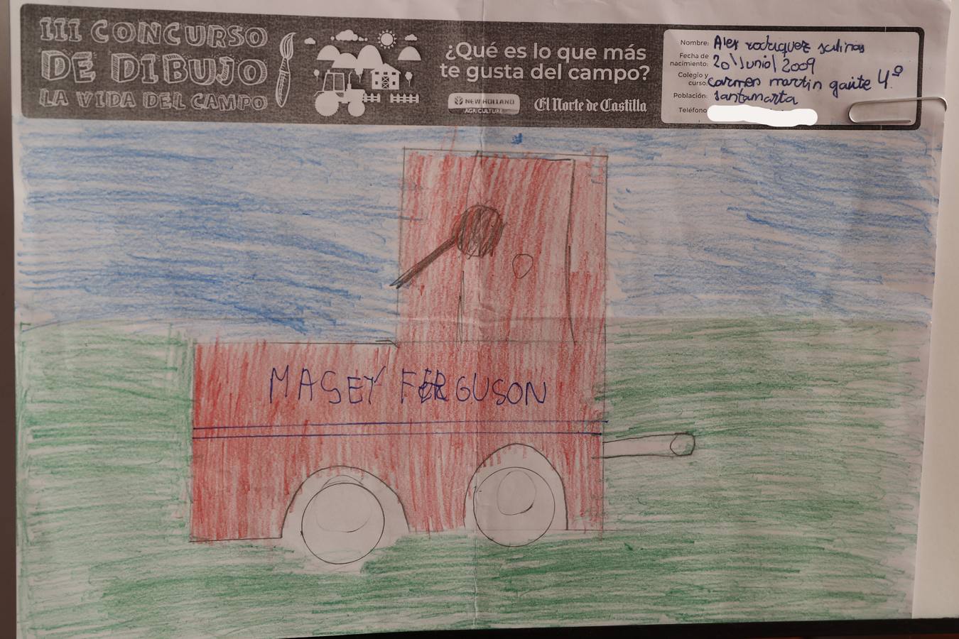 Fotos: Trabajos de 4º de Primaria en la modalidad de dibujo del III Concurso de Dibujo y Cómic &#039;La vida del campo&#039;