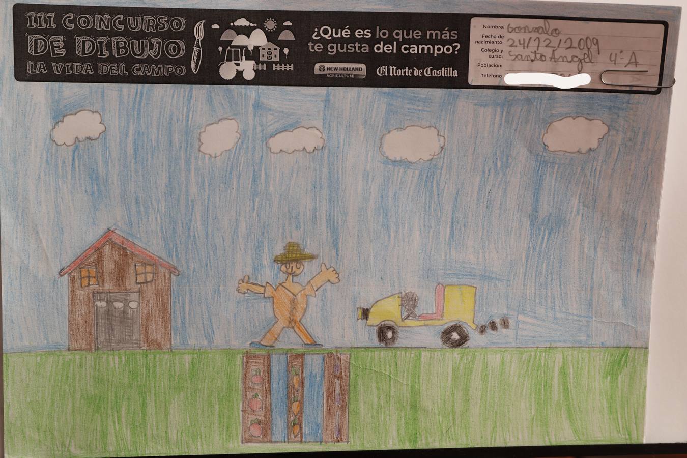 Fotos: Trabajos de 4º de Primaria en la modalidad de dibujo del III Concurso de Dibujo y Cómic &#039;La vida del campo&#039;