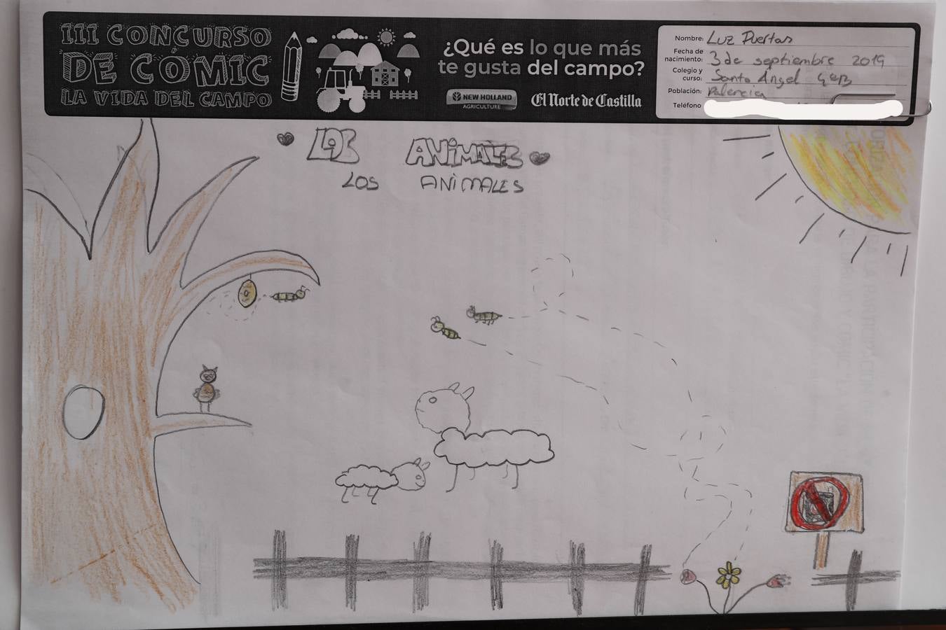 Fotos: Trabajos de 4º de Primaria en la modalidad de dibujo del III Concurso de Dibujo y Cómic &#039;La vida del campo&#039;