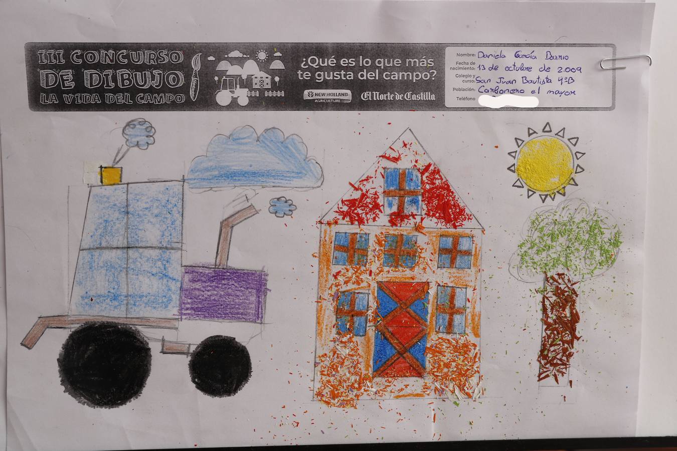 Fotos: Trabajos de 4º de Primaria en la modalidad de dibujo del III Concurso de Dibujo y Cómic &#039;La vida del campo&#039;