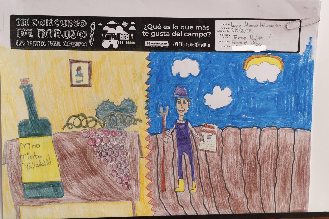 Fotos: Trabajos de 4º de Primaria en la modalidad de dibujo del III Concurso de Dibujo y Cómic &#039;La vida del campo&#039;