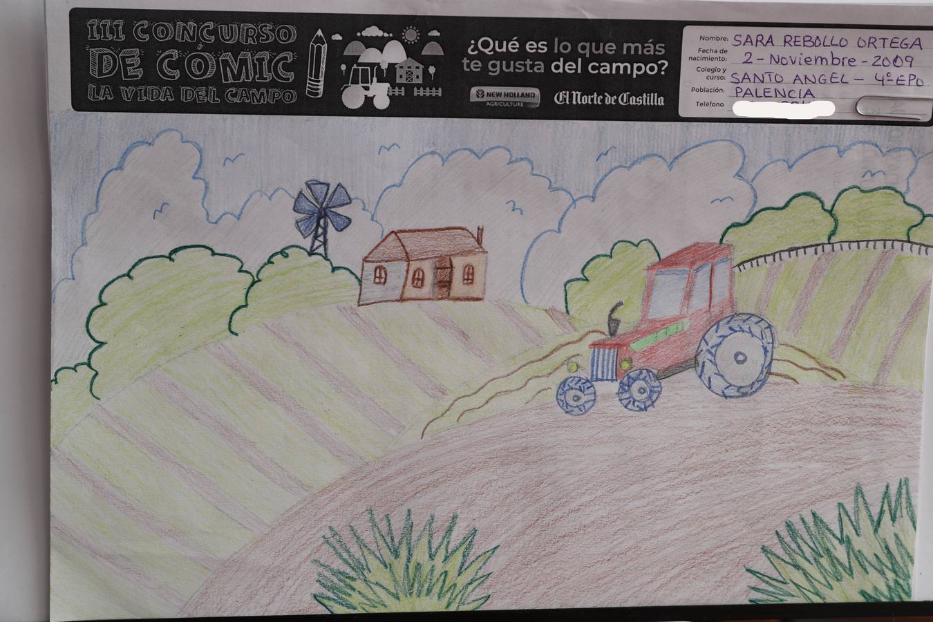 Fotos: Trabajos de 4º de Primaria en la modalidad de dibujo del III Concurso de Dibujo y Cómic &#039;La vida del campo&#039;