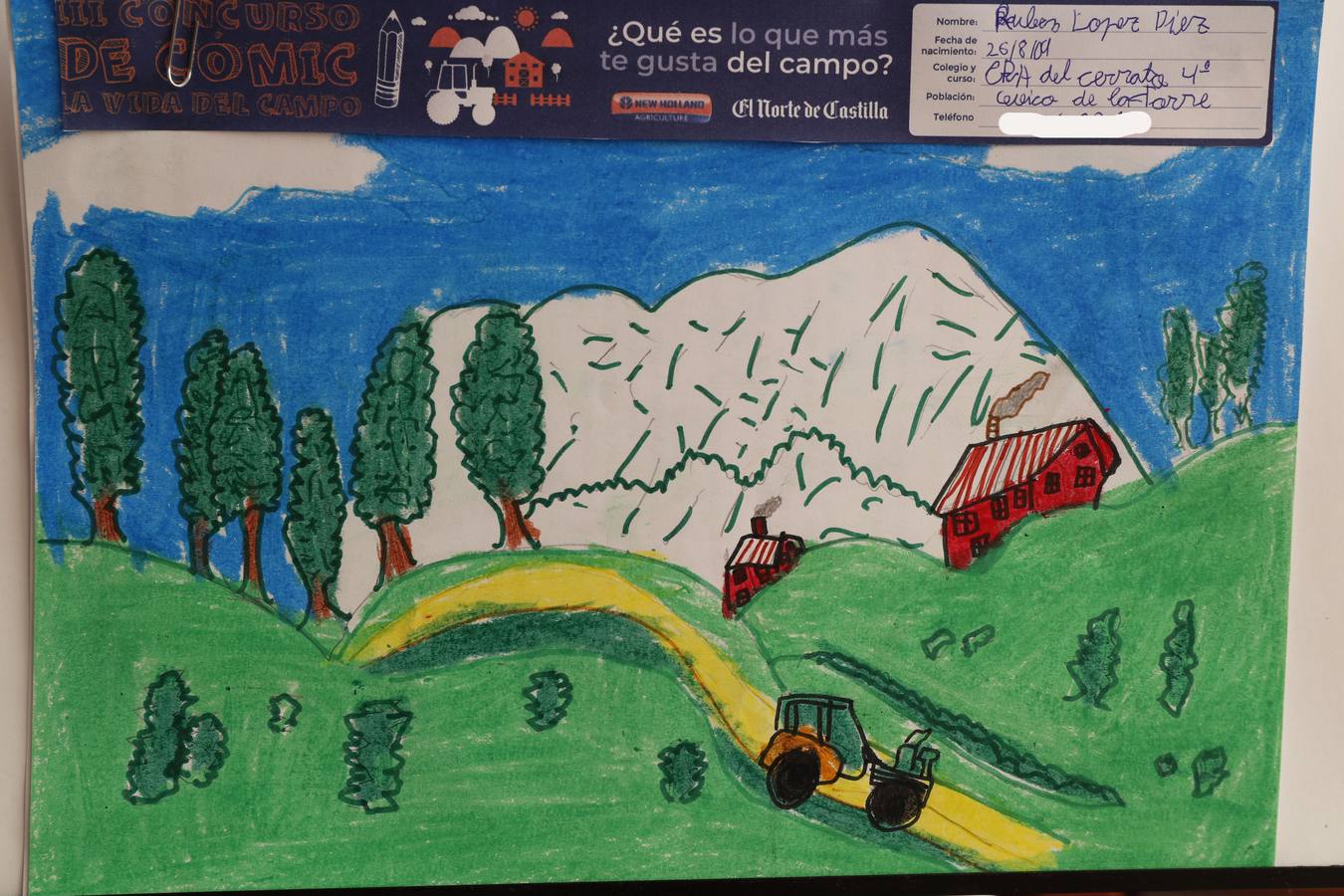 Fotos: Trabajos de 4º de Primaria en la modalidad de dibujo del III Concurso de Dibujo y Cómic &#039;La vida del campo&#039;