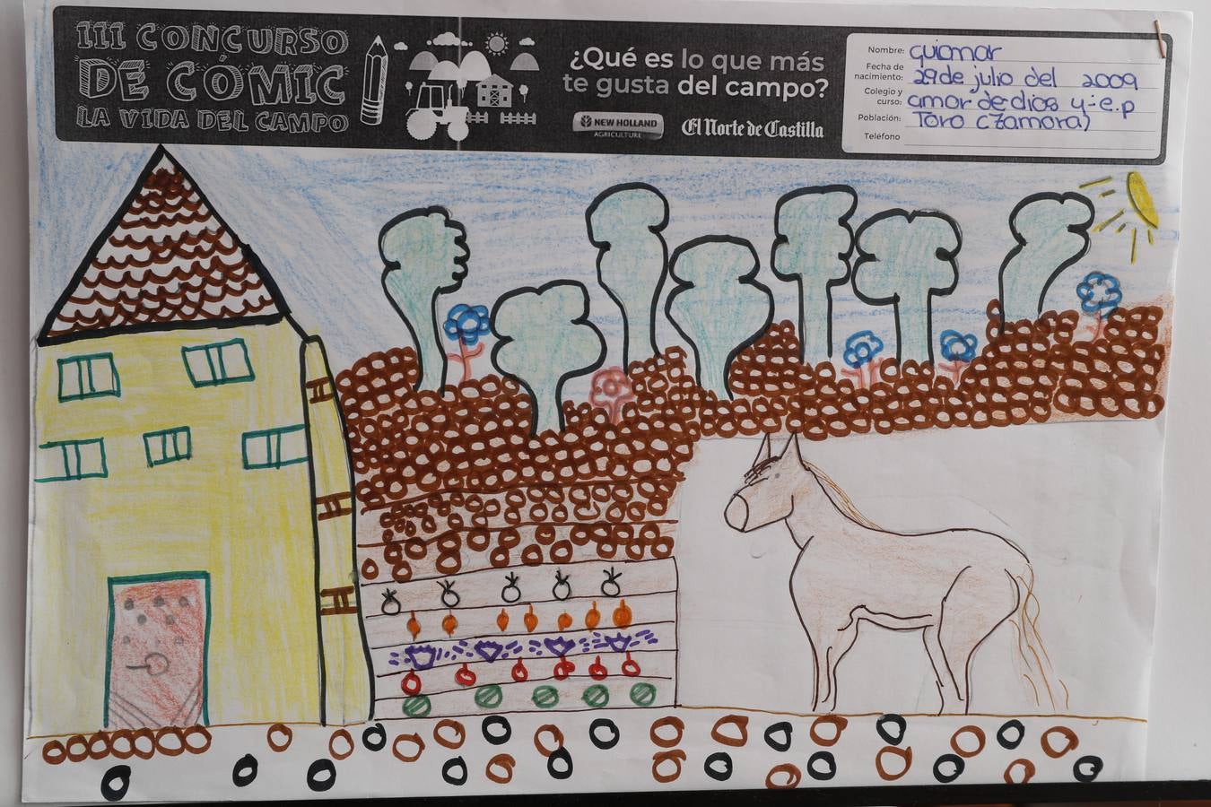 Fotos: Trabajos de 4º de Primaria en la modalidad de dibujo del III Concurso de Dibujo y Cómic &#039;La vida del campo&#039;