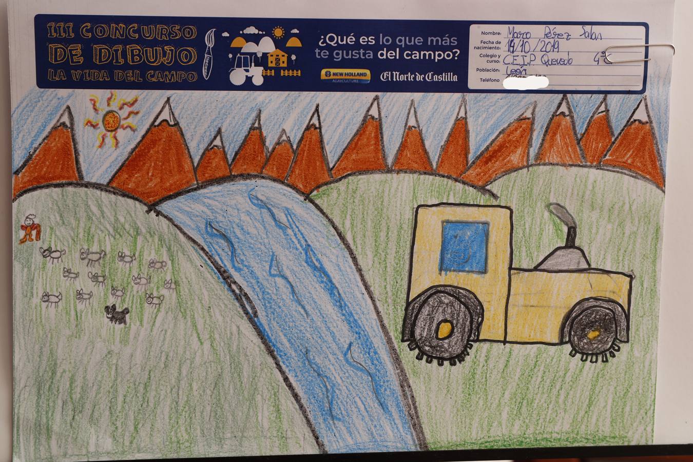 Fotos: Trabajos de 4º de Primaria en la modalidad de dibujo del III Concurso de Dibujo y Cómic &#039;La vida del campo&#039;