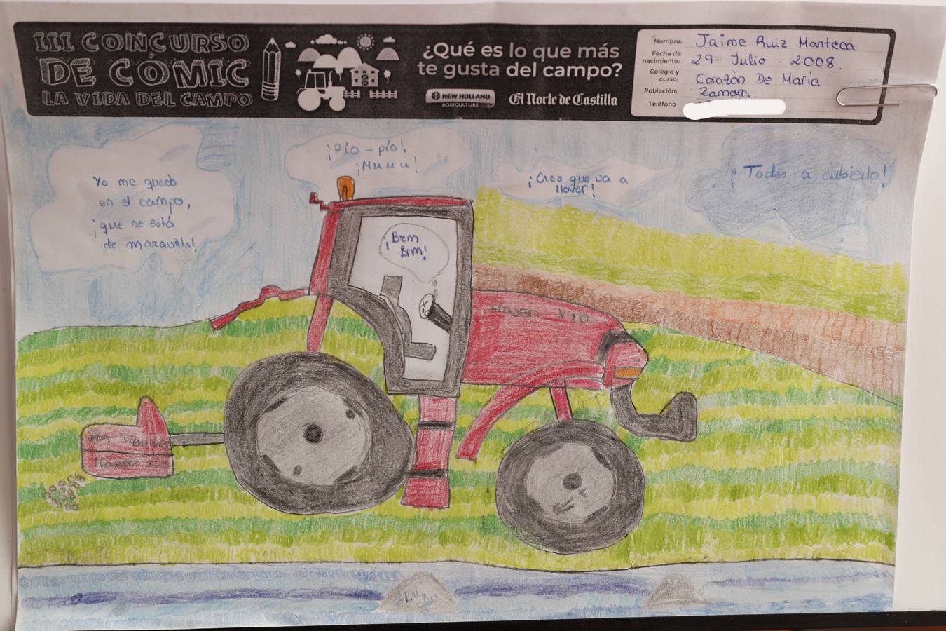 Fotos: Trabajos de 5º de Primaria en la modalidad de dibujo del III Concurso de Dibujo y Cómic &#039;La vida del campo&#039;