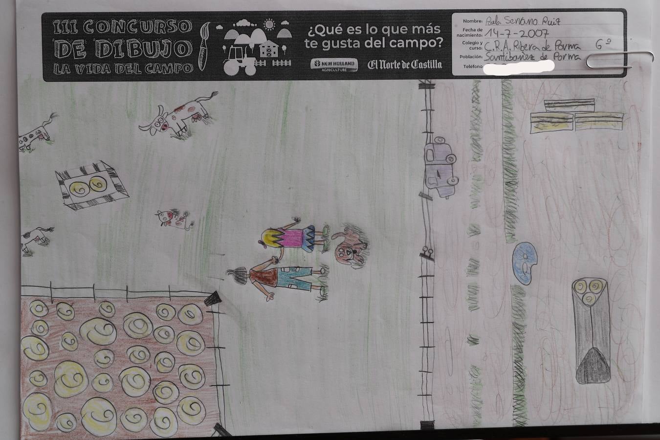 Fotos: Trabajos de 6º de Primaria en la modalidad de dibujo del III Concurso de Dibujo y Cómic &#039;La vida del campo&#039;