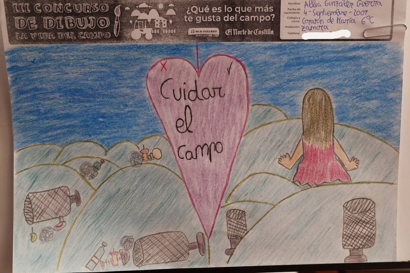 Fotos: Trabajos de 6º de Primaria en la modalidad de dibujo del III Concurso de Dibujo y Cómic &#039;La vida del campo&#039;