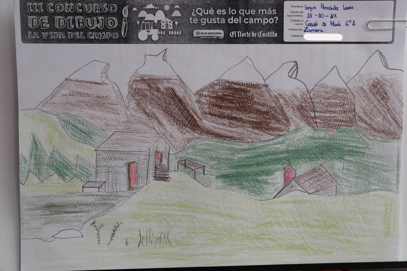 Fotos: Trabajos de 6º de Primaria en la modalidad de dibujo del III Concurso de Dibujo y Cómic &#039;La vida del campo&#039;