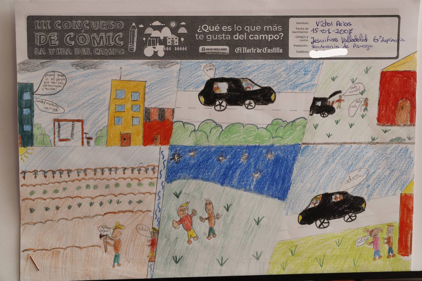 Fotos: Trabajos de 6º de Primaria en la modalidad de dibujo del III Concurso de Dibujo y Cómic &#039;La vida del campo&#039;