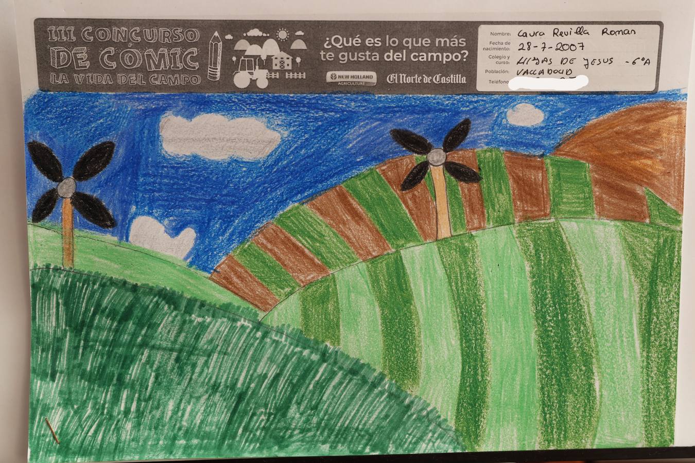 Fotos: Trabajos de 6º de Primaria en la modalidad de dibujo del III Concurso de Dibujo y Cómic &#039;La vida del campo&#039;