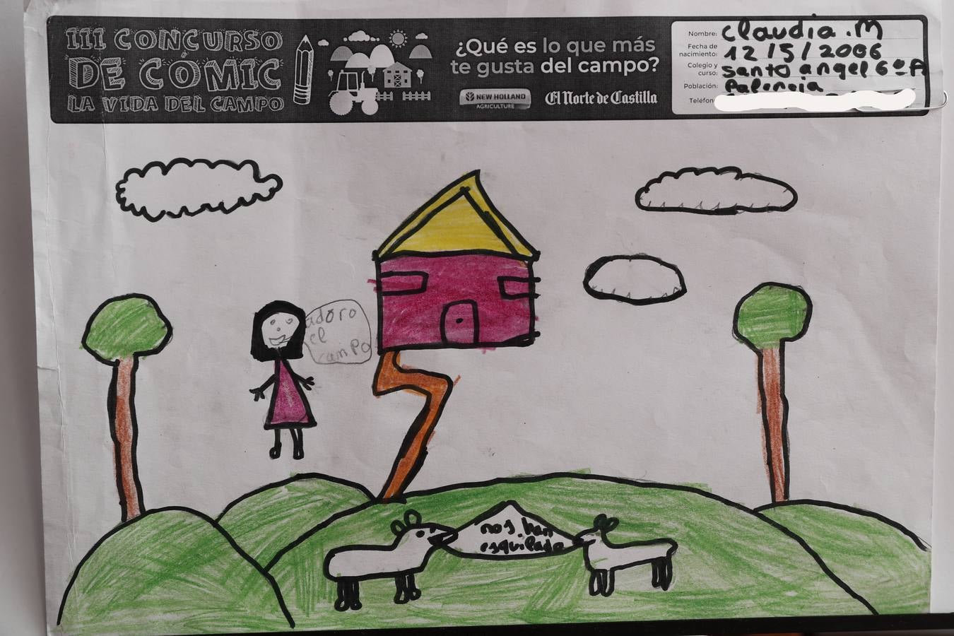 Fotos: Trabajos de 6º de Primaria en la modalidad de dibujo del III Concurso de Dibujo y Cómic &#039;La vida del campo&#039;