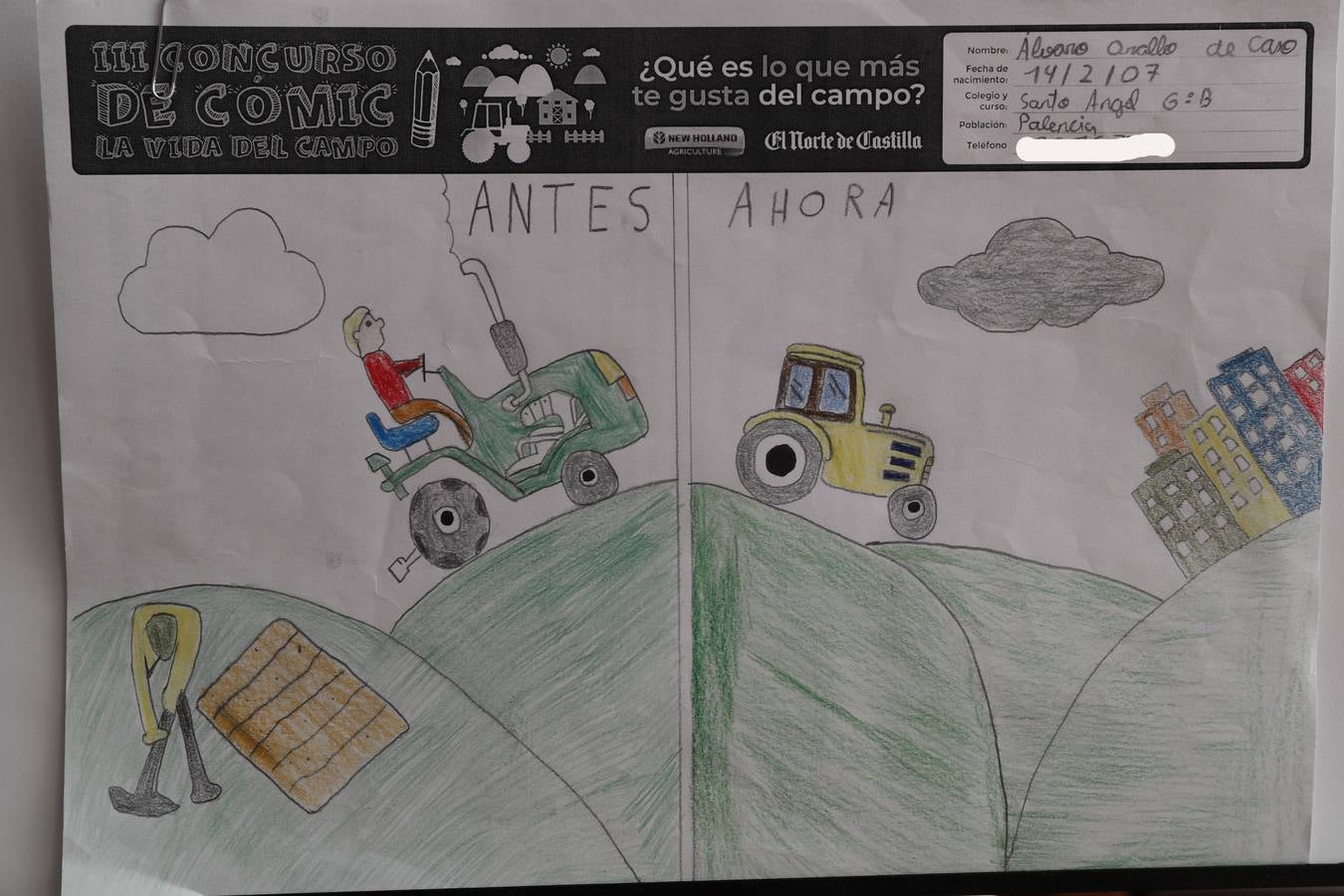 Fotos: Trabajos de 6º de Primaria en la modalidad de dibujo del III Concurso de Dibujo y Cómic &#039;La vida del campo&#039;