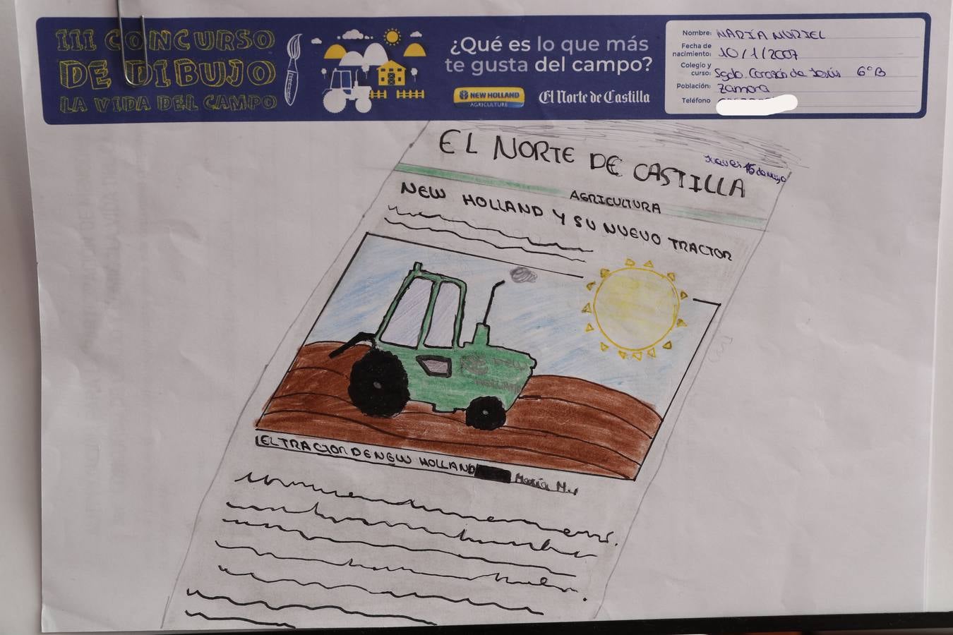 Fotos: Trabajos de 6º de Primaria en la modalidad de dibujo del III Concurso de Dibujo y Cómic &#039;La vida del campo&#039;