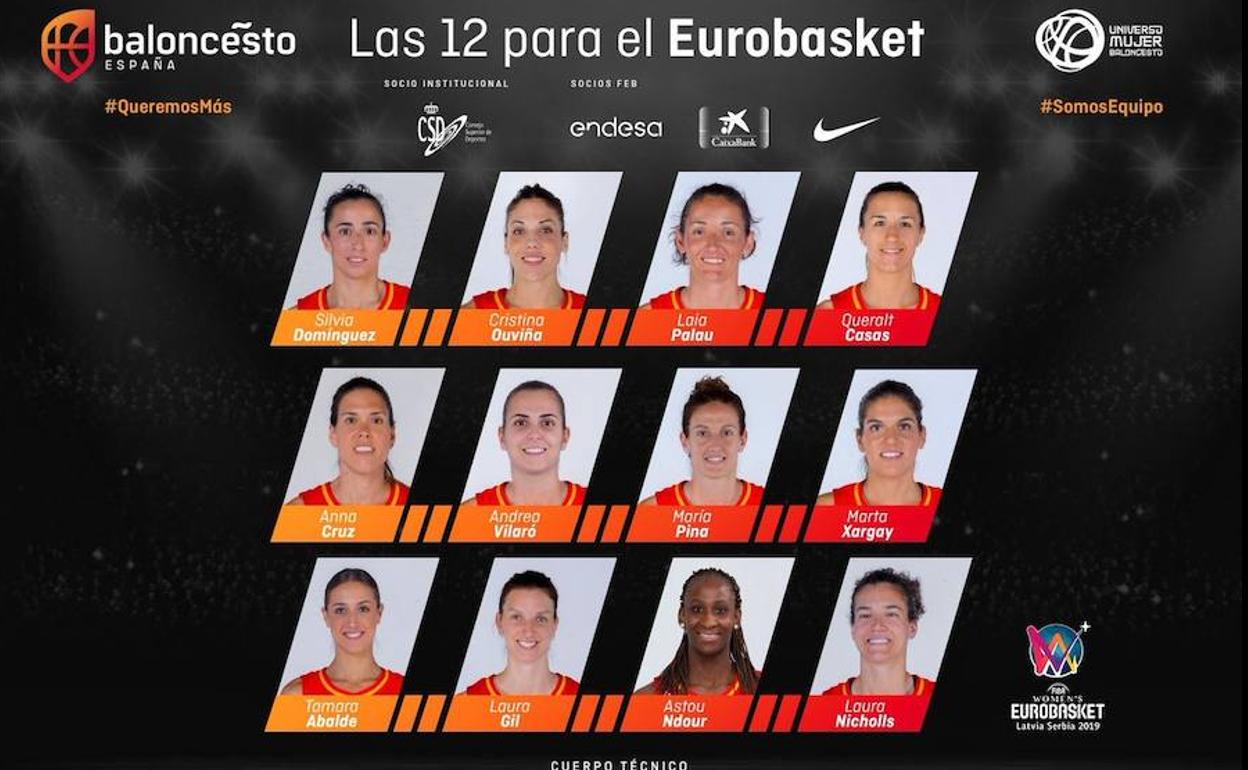 España ya tiene a sus doce jugadoras para el Eurobasket
