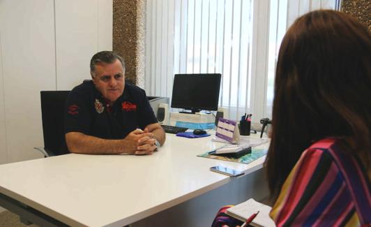 García Bayón, durante la entrevista con leonoticias. 