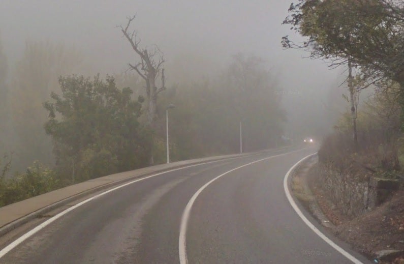 Un punto de la carretera. 