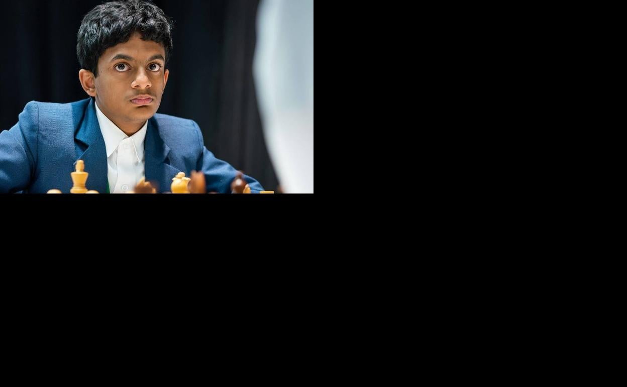 El joven indio, Sarin, durante una partida. 