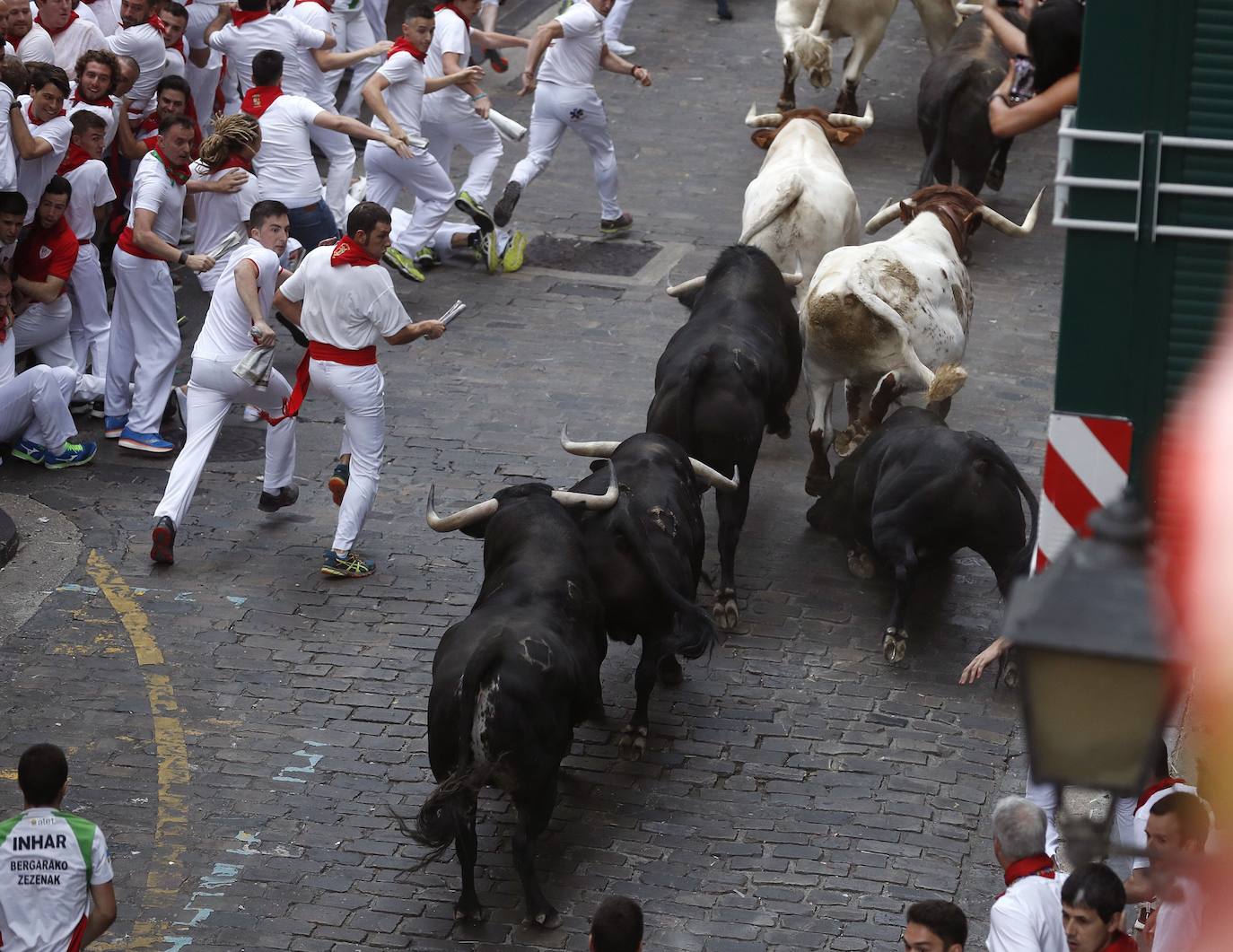 Fotos: Las imágenes que ha dejado el primer encierro de los Sanfermines 2019