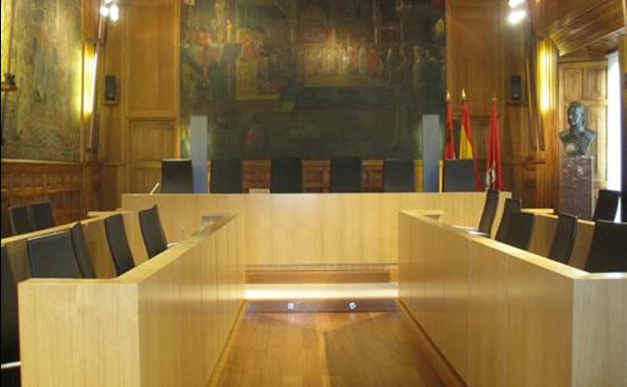 Salón de plenos de la Diputación de León. 