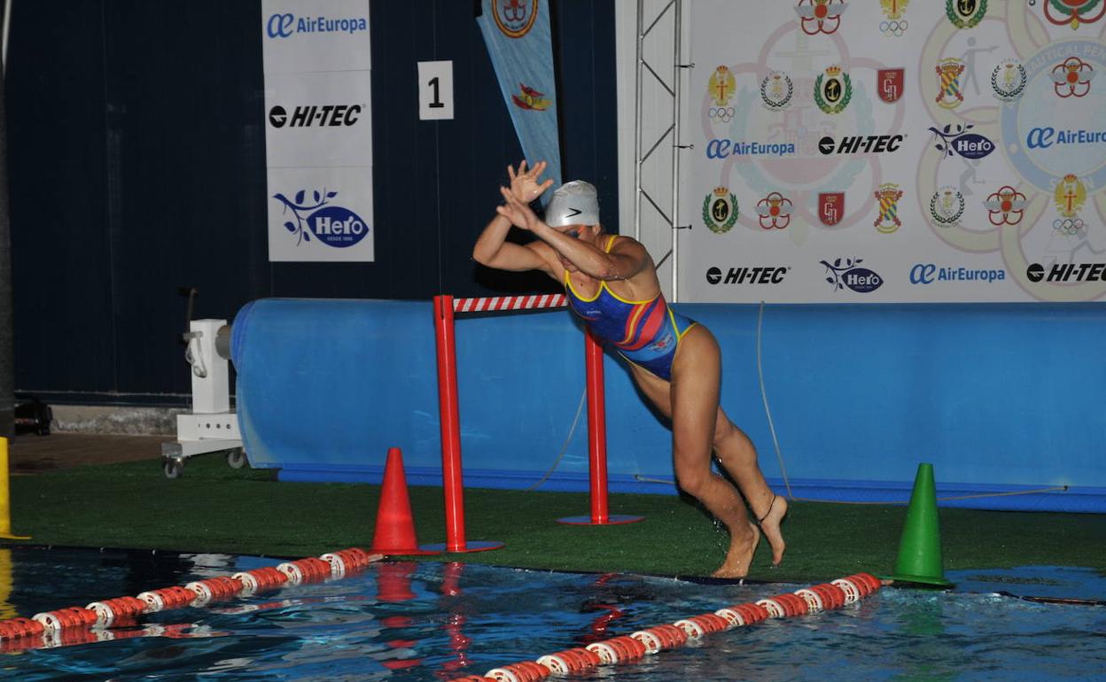 Imagen de una de las clasificadas en natación femenina. 