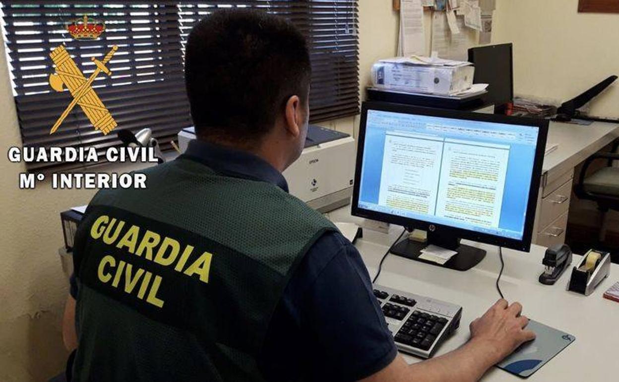 Agentes de la Guardia Civil que han intervenido en la investigación. 