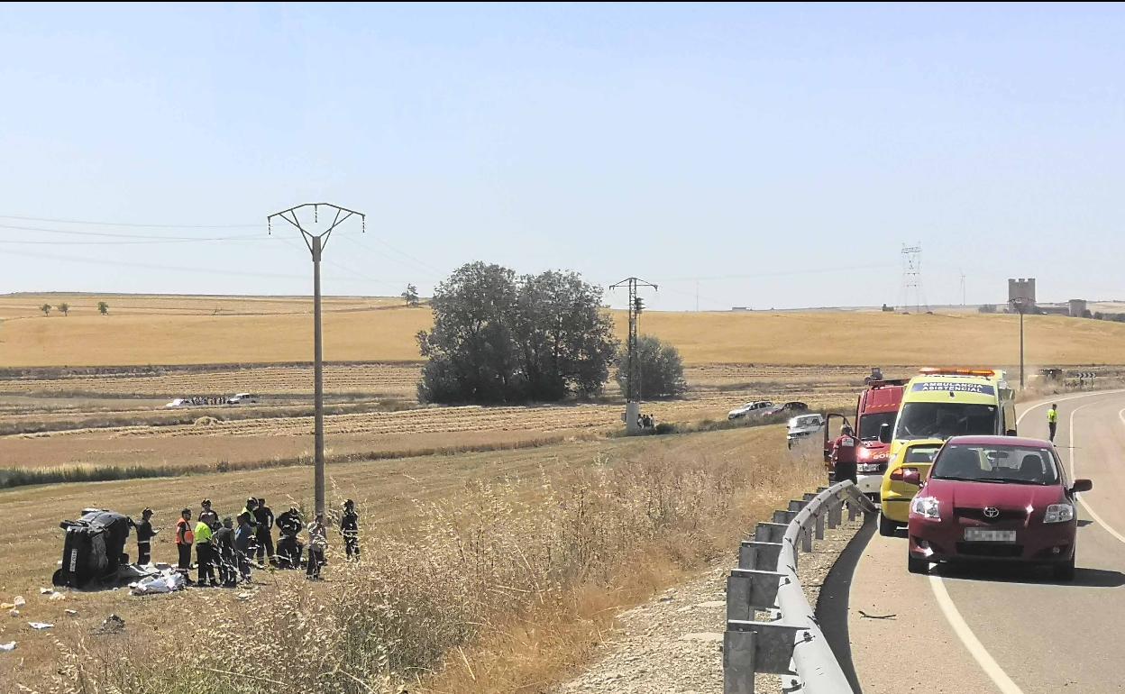 Accidente de tráfico en Torrelobatón.